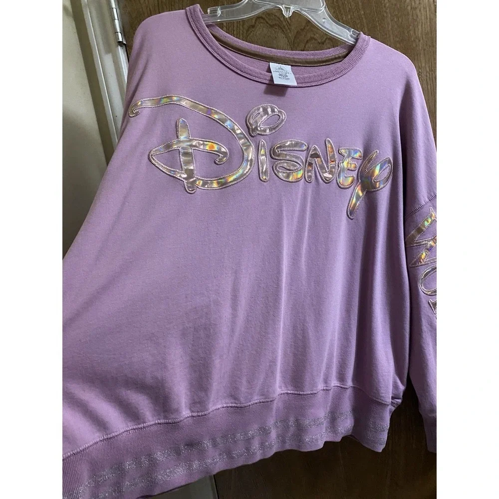 Walt Disney World 50th Anniversary PINK Crewneck EARidescent Sweater Women's 2X